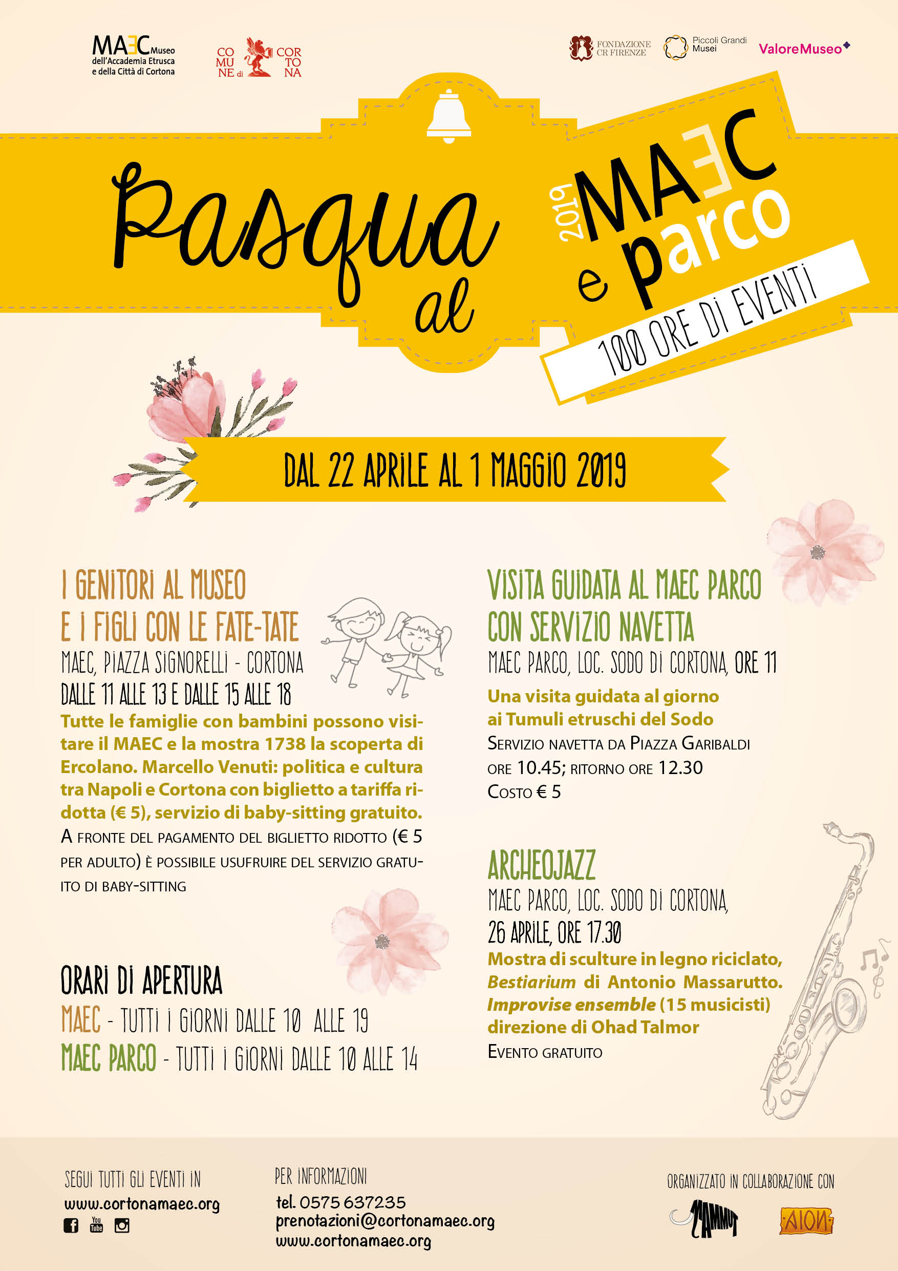 Tutti gli eventi del MAEC e del MAEC parco dal 22 aprile al 1 maggio 2019