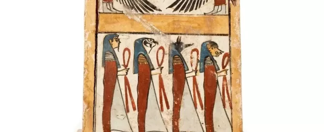 MAEC collezione Egizia cassetta in legno per usciabti