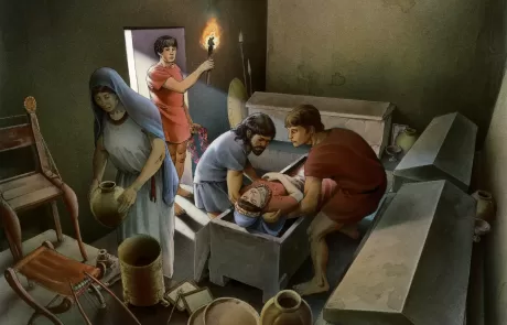 MAEC Area archeologica del Sodo illustrazione della deposizione