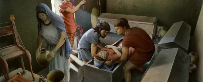 MAEC Area archeologica del Sodo illustrazione della deposizione